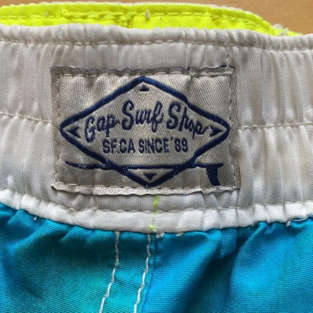 Gap Kids Boys Swim Trunks Underwater Reef Fish Blue Board Shorts (Size 2T)